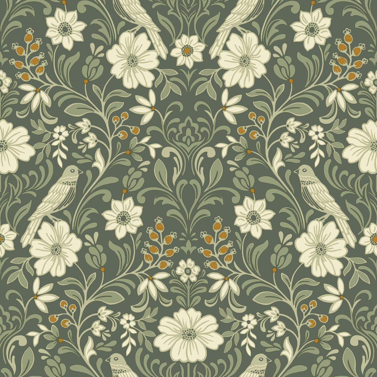 Magnolia Home 4 Colette Botanical Modern Green   - MF4741