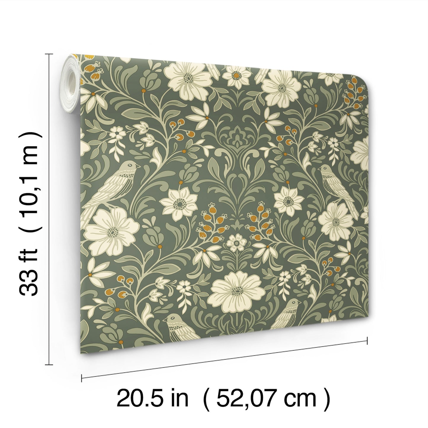York Wallcoverings Magnolia Home 4 Colette Botanical Modern Green   - MF4741