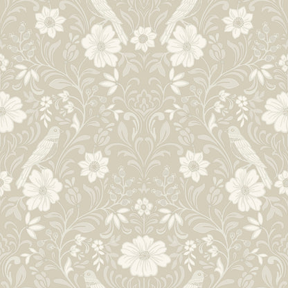 York Wallcoverings Magnolia Home 4 Colette Botanical Modern Beige   - MF4744
