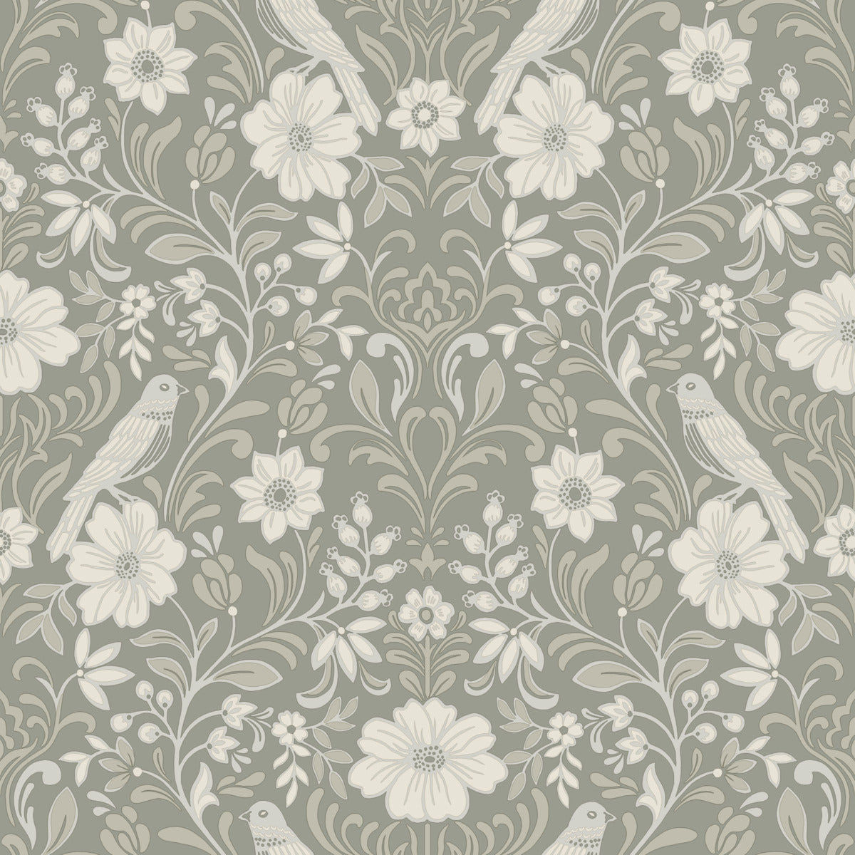 Magnolia Home 4 Colette Botanical Modern Grey   - MF4746