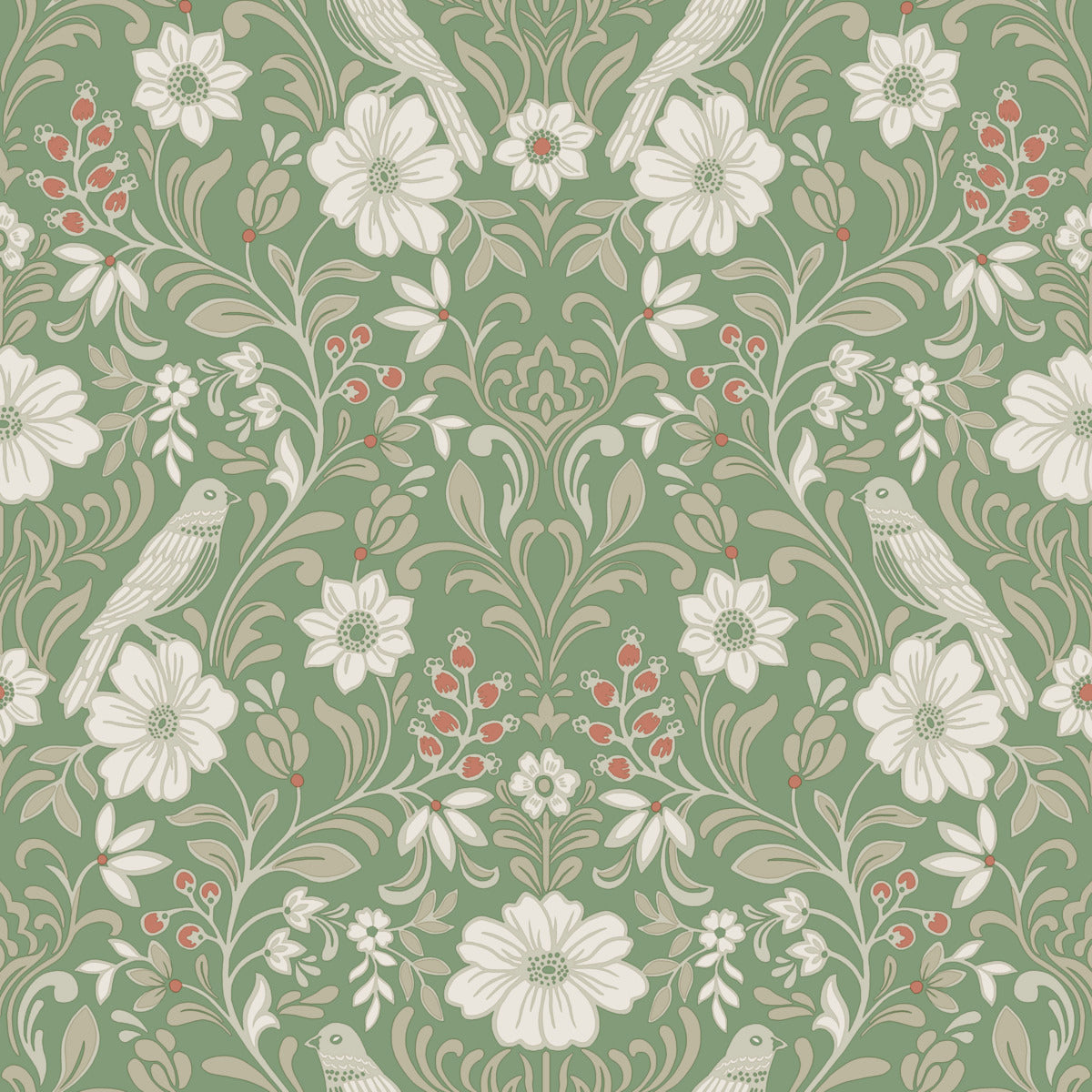 Magnolia Home 4 Colette Botanical Modern Green   - MF4747