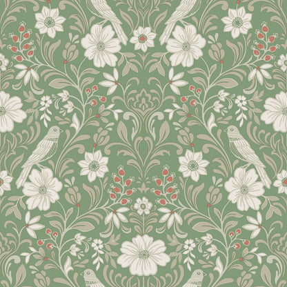 York Wallcoverings Magnolia Home 4 Colette Botanical Modern Green   - MF4747