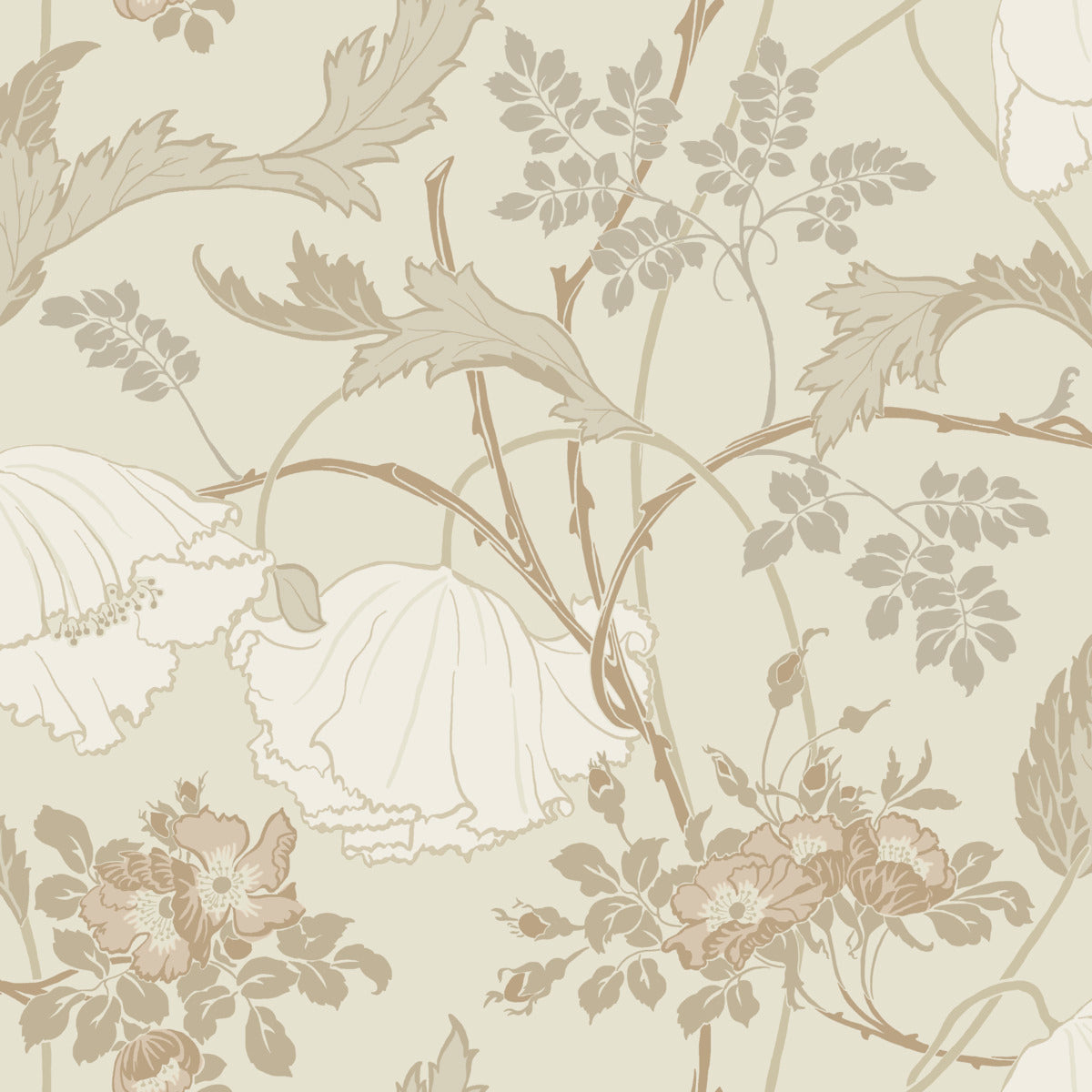 Magnolia Home 4 Gwendolyn Florals Farmhouse Beige   - MF4752