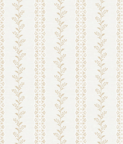 York Wallcoverings Magnolia Home 4 Everleigh Ochre Wallpaper Transitional Botanical Whites and Off-Whites   - MF4763