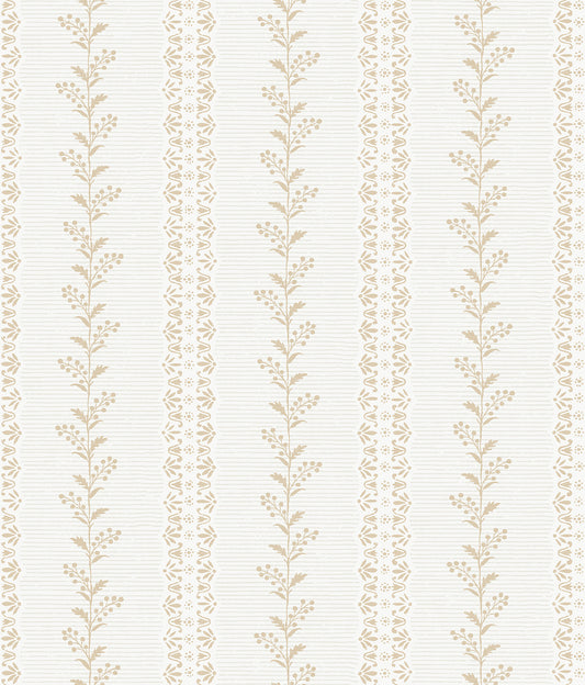 York Wallcoverings Magnolia Home 4 Everleigh Ochre Wallpaper Transitional Botanical Whites and Off-Whites   - MF4763