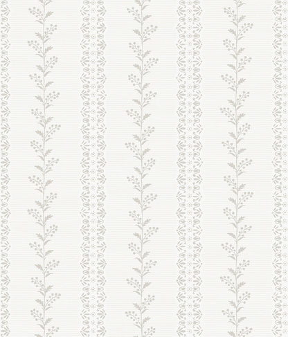 York Wallcoverings Magnolia Home 4 Everleigh Grey Wallpaper Transitional Botanical Whites and Off-Whites   - MF4765