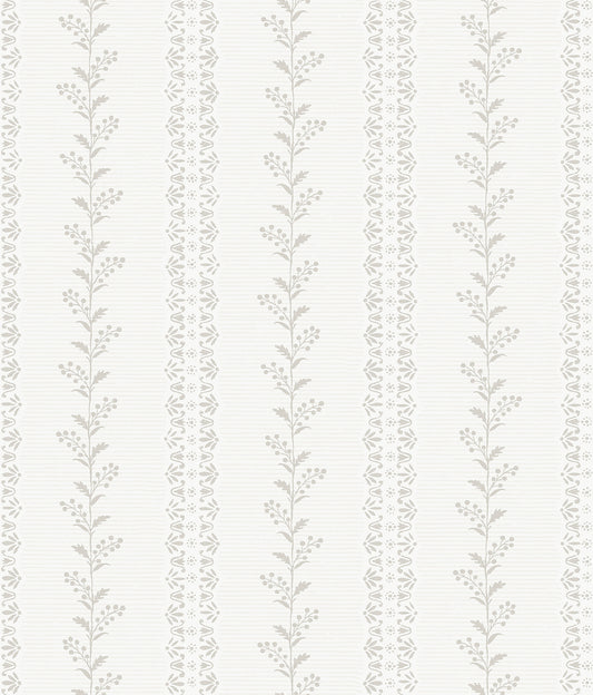 York Wallcoverings Magnolia Home 4 Everleigh Grey Wallpaper Transitional Botanical Whites and Off-Whites   - MF4765