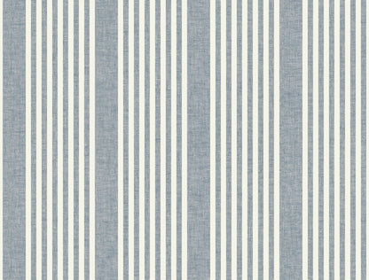 York Wallcoverings Magnolia Home 4 French Linen Stripe Stripes Farmhouse Blue   - MF4768