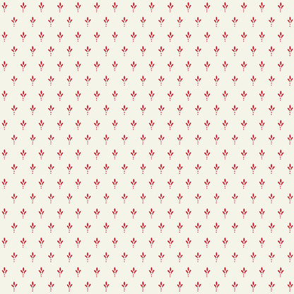 York Wallcoverings Magnolia Home 4 Charm Red Wallpaper Traditional Small Prints Whites and Off-Whites   - MF4771