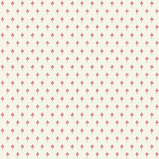 York Wallcoverings Magnolia Home 4 Charm Red Wallpaper Traditional Small Prints Whites and Off-Whites   - MF4771