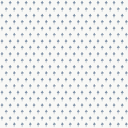 York Wallcoverings Magnolia Home 4 Charm Blue Wallpaper Traditional Small Prints Beiges   - MF4772