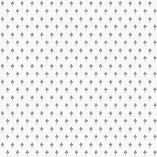 York Wallcoverings Magnolia Home 4 Charm Blue Wallpaper Traditional Small Prints Beiges   - MF4772