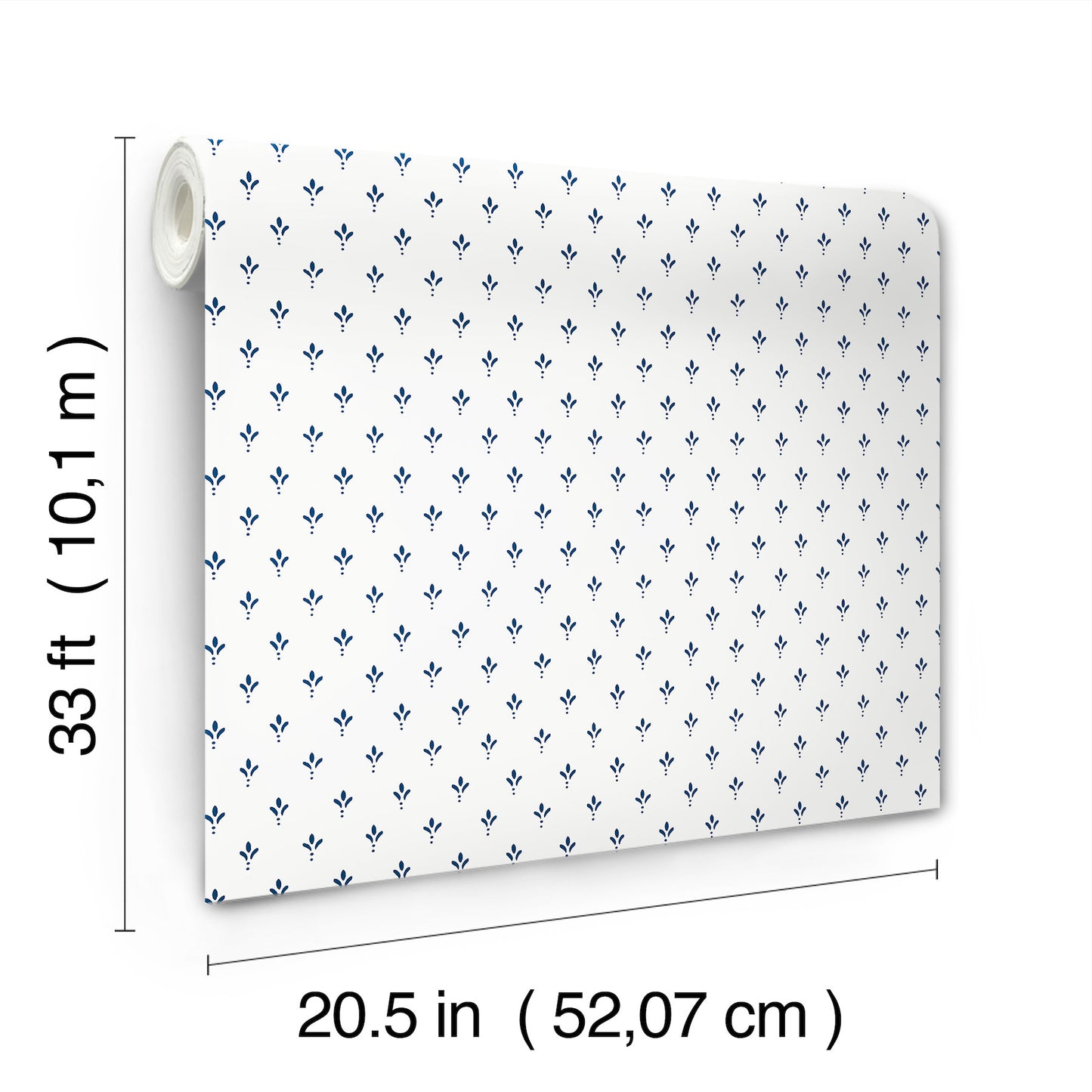 York Wallcoverings Magnolia Home 4 Charm Blue Wallpaper Traditional Small Prints Beiges   - MF4772