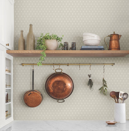 York Wallcoverings Magnolia Home 4 Charm Grey Wallpaper Traditional Small Prints Greys   - MF4773