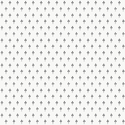 York Wallcoverings Magnolia Home 4 Charm Black and White Wallpaper Traditional Small Prints Whites and Off-Whites   - MF4775
