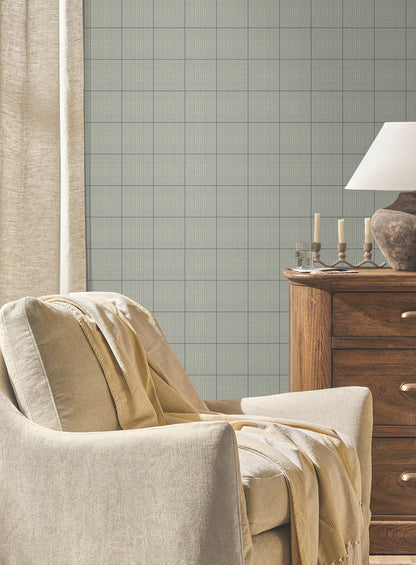 York Wallcoverings Magnolia Home 4 Windsor Grey Wallpaper Traditional Small Prints Greys   - MF4783