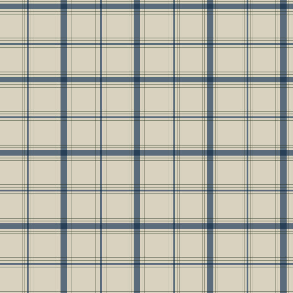 Magnolia Home 4 Hunter Plaids & Checks Transitional Blue   - MF4791