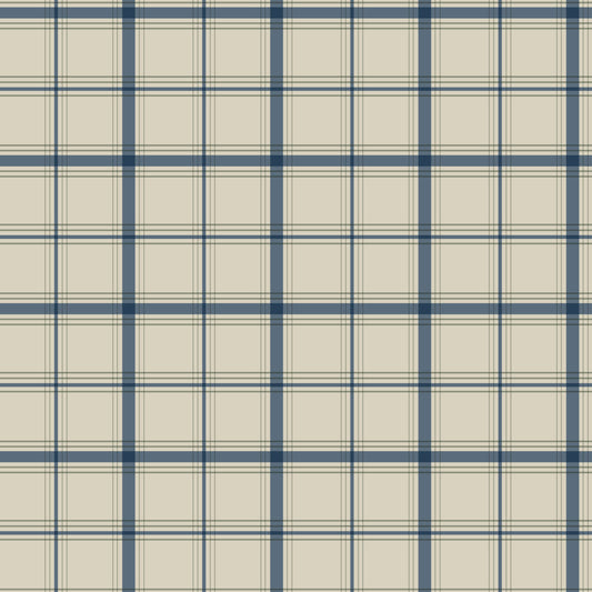 Magnolia Home 4 Hunter Plaids & Checks Transitional Blue   - MF4791