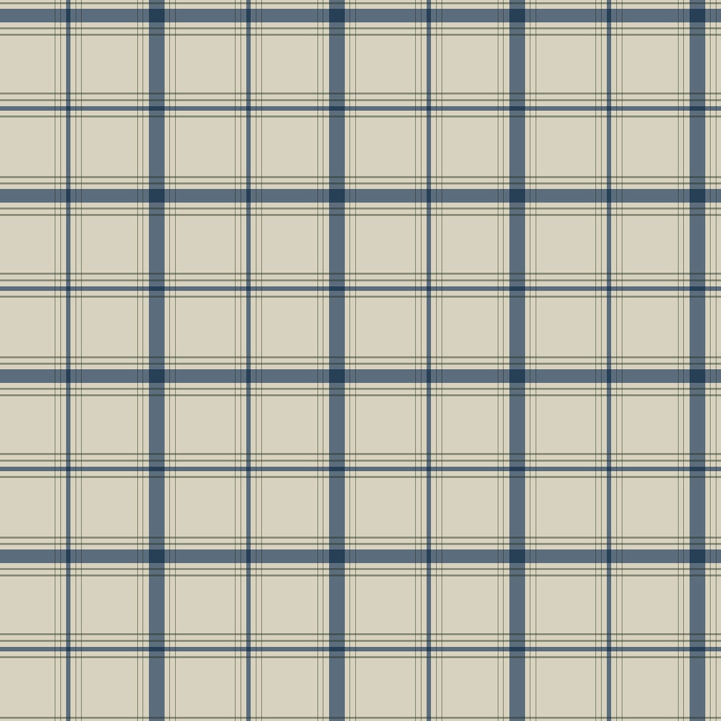 York Wallcoverings Magnolia Home 4 Hunter Blue Wallpaper Transitional Plaids and Checks Blues   - MF4791