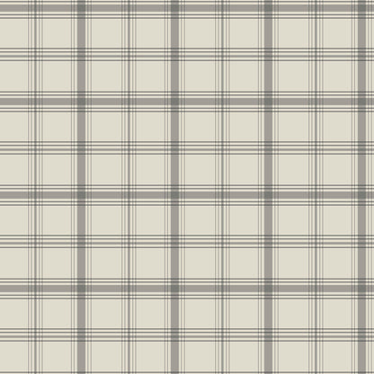York Wallcoverings Magnolia Home 4 Hunter Charcoal Wallpaper Transitional Plaids and Checks Greys   - MF4792