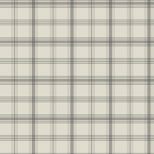 York Wallcoverings Magnolia Home 4 Hunter Charcoal Wallpaper Transitional Plaids and Checks Greys   - MF4792