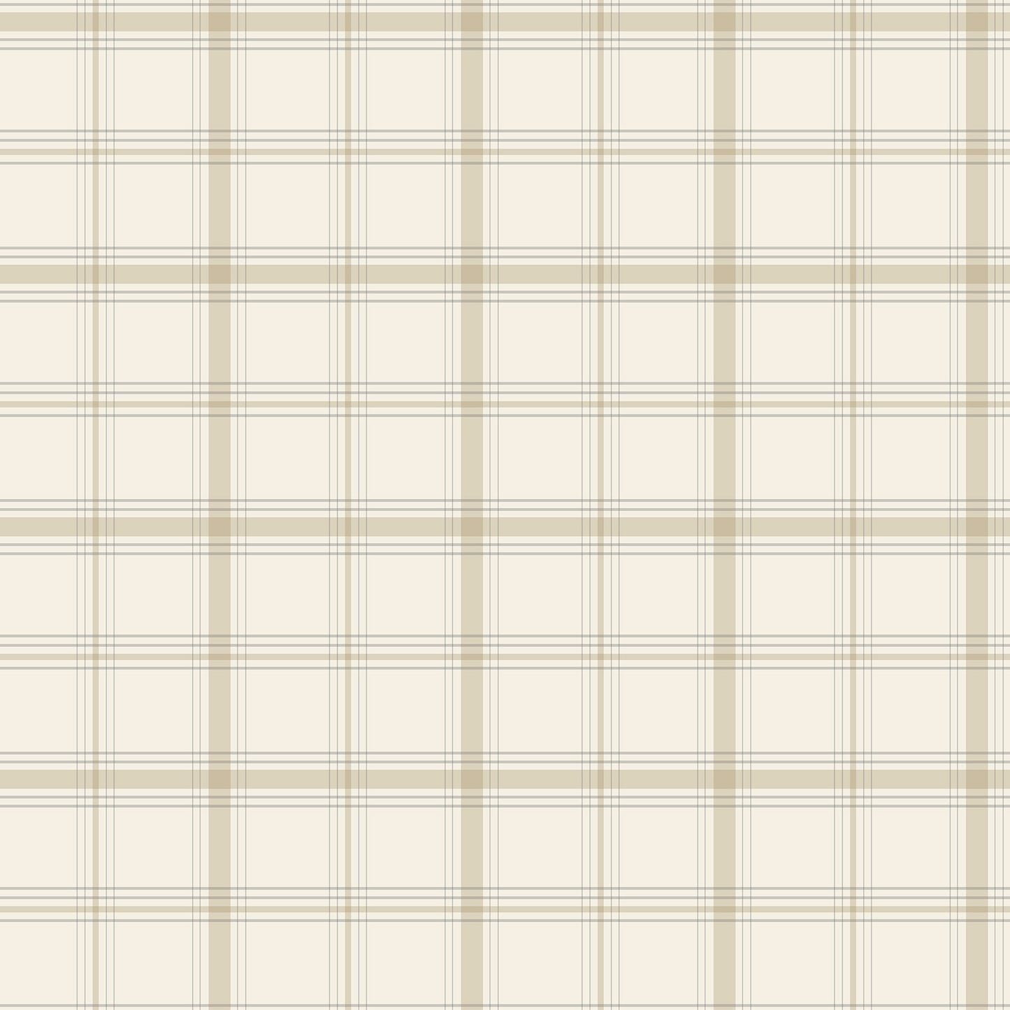 York Wallcoverings Magnolia Home 4 Hunter Neutral Wallpaper Transitional Plaids and Checks Beiges   - MF4793