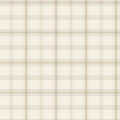 York Wallcoverings Magnolia Home 4 Hunter Neutral Wallpaper Transitional Plaids and Checks Beiges   - MF4793