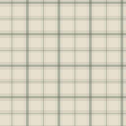 York Wallcoverings Magnolia Home 4 Hunter Green Wallpaper Transitional Plaids and Checks Greens   - MF4794