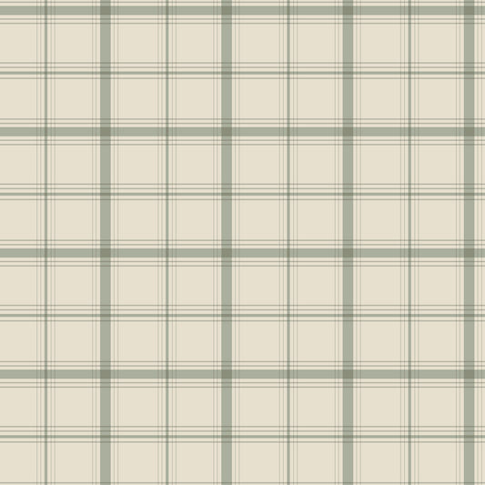 York Wallcoverings Magnolia Home 4 Hunter Green Wallpaper Transitional Plaids and Checks Greens   - MF4794