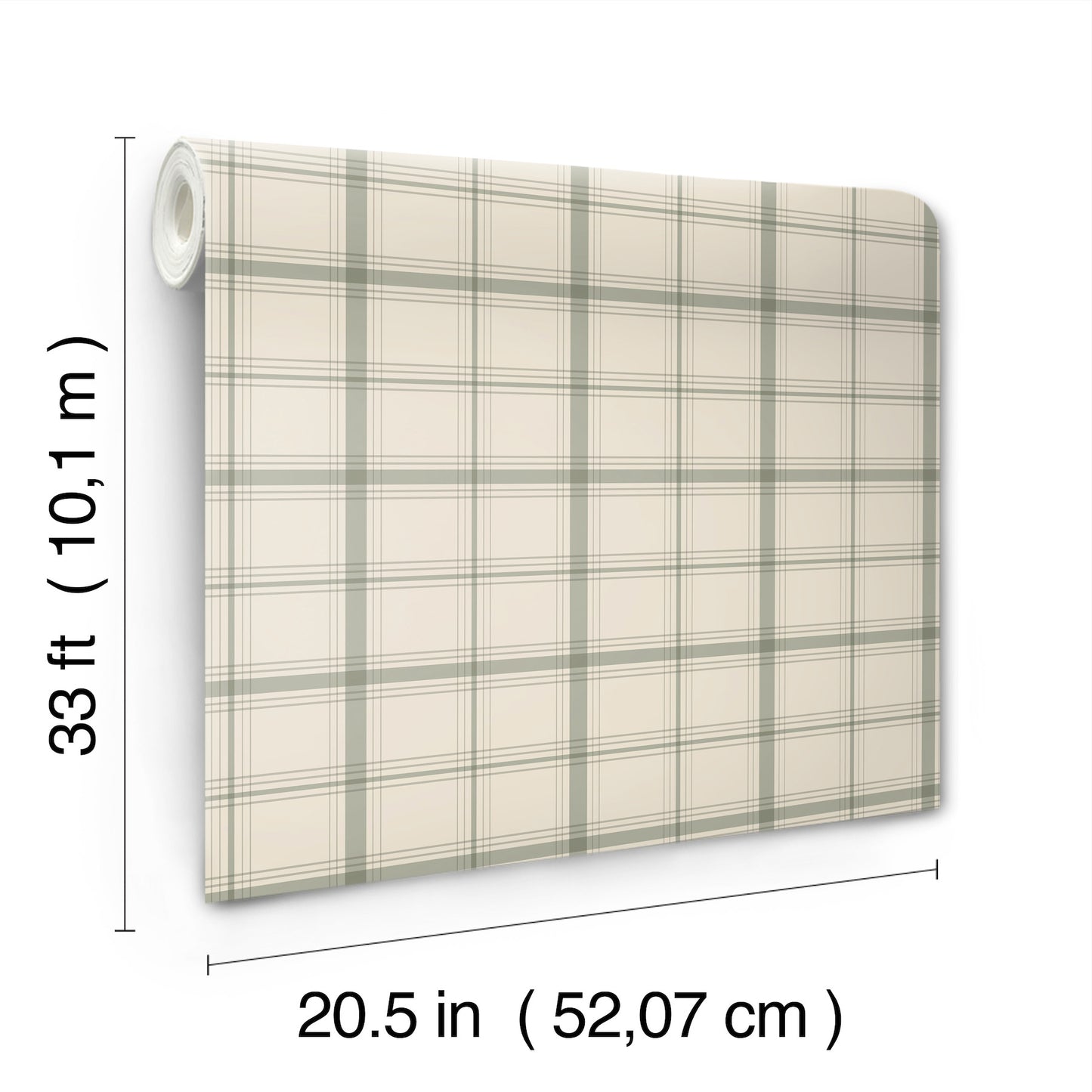 York Wallcoverings Magnolia Home 4 Hunter Green Wallpaper Transitional Plaids and Checks Greens   - MF4794