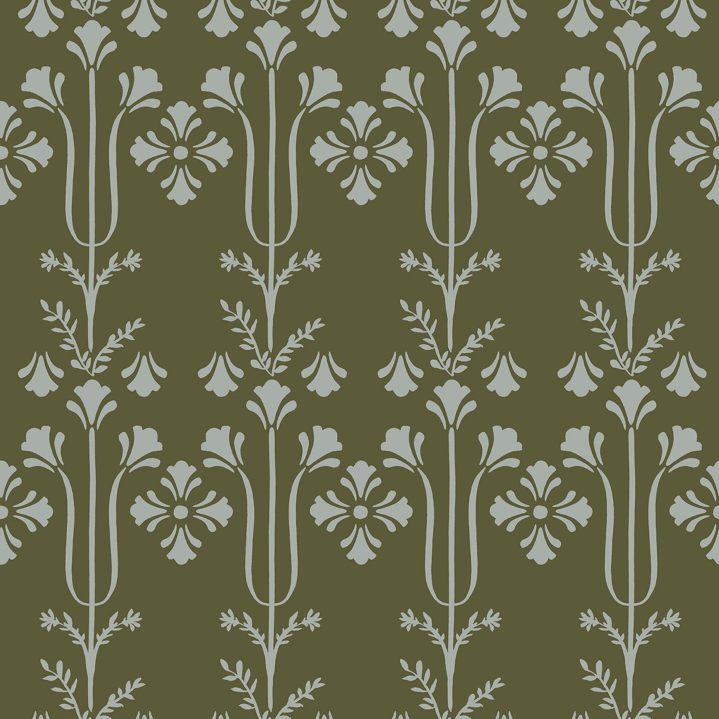 York Wallcoverings Magnolia Home 4 Lydia Moss Wallpaper Traditional Botanical Greens   - MF4801
