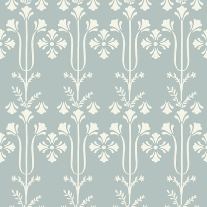 York Wallcoverings Magnolia Home 4 Lydia Botanical Traditional Blue   - MF4806