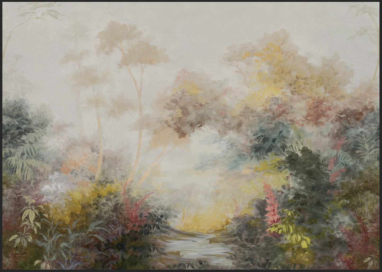 York Wallcoverings Magnolia Home Woodlands Multicolor Wall Mural Feature Wall Botanical Greens   - MF4809M