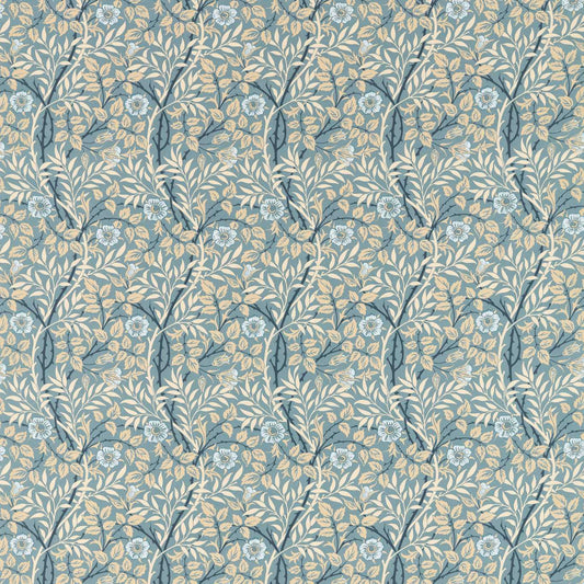MORRIS & CO Sweet Briar Fabric Contemporary, Floral Mineral,Linen   - MFRF227241