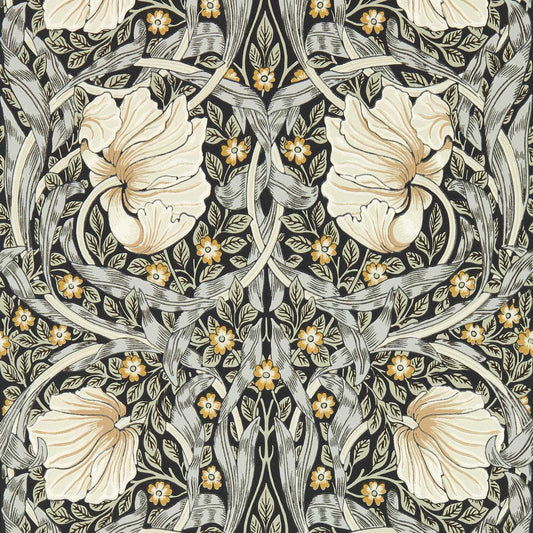 MORRIS & CO Pimpernel Wallpaper Contemporary, Floral Ink,Sage  Surflex-Printed Wallpaper - MFRW217362