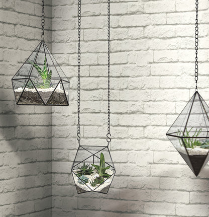 York Wallcoverings Magnolia Home Brick and Mortar White and Grey Wallpaper   Whites and Off-Whites   - MH1555