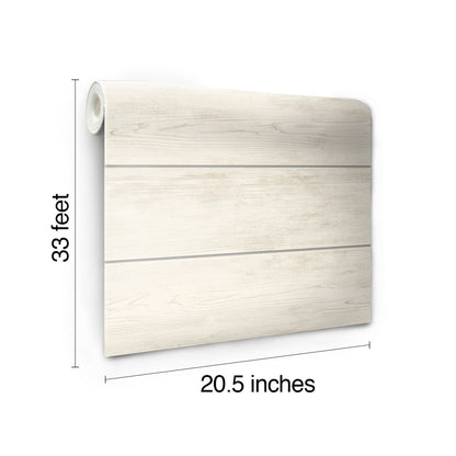 York Wallcoverings Magnolia Home Shiplap Grey and Off White Wallpaper   Whites and Off-Whites   - MH1559