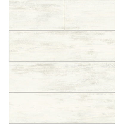 York Wallcoverings Magnolia Home Shiplap White and Grey Wallpaper   Whites and Off-Whites   - MH1560