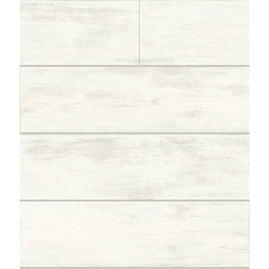 York Wallcoverings Magnolia Home Shiplap White and Grey Wallpaper   Whites and Off-Whites   - MH1560