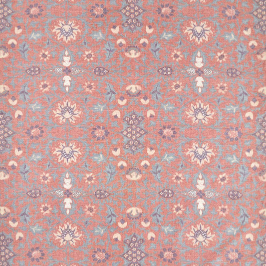 MORRIS & CO Wilton Warp Print Fabric Classic Floral Madder   - MHCB237671