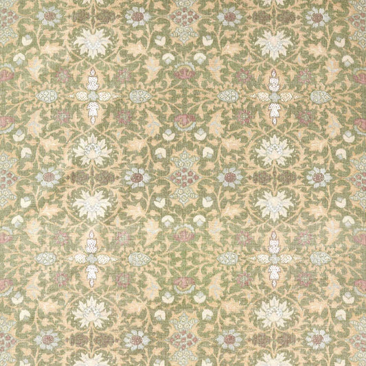 MORRIS & CO Wilton Warp Print Fabric Classic Floral Forest   - MHCB237673