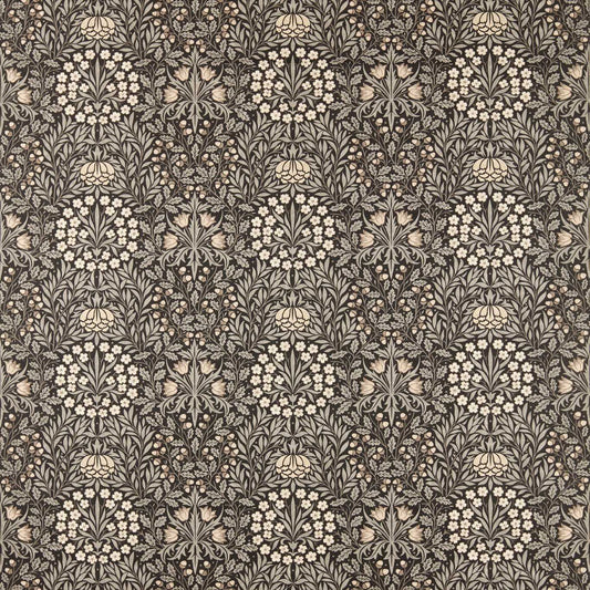 MORRIS & CO Daisy & Oak Fabric Classic Floral Ink,Graphite   - MHTF227369