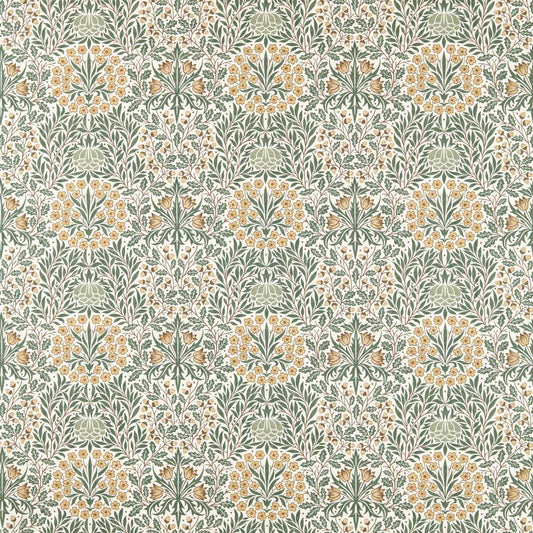 MORRIS & CO Daisy & Oak Fabric Classic Floral Thyme,Weld   - MHTF227370