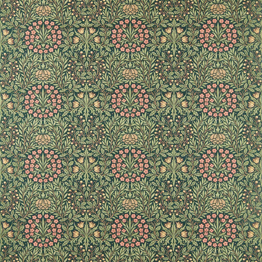 MORRIS & CO Daisy & Oak Fabric Classic Floral Forest   - MHTF227372