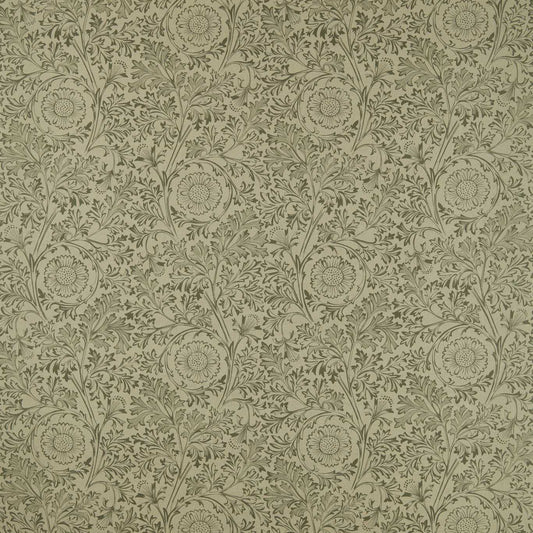 MORRIS & CO Chamomile Fabric Classic Floral Bayleaf   - MHTF227388