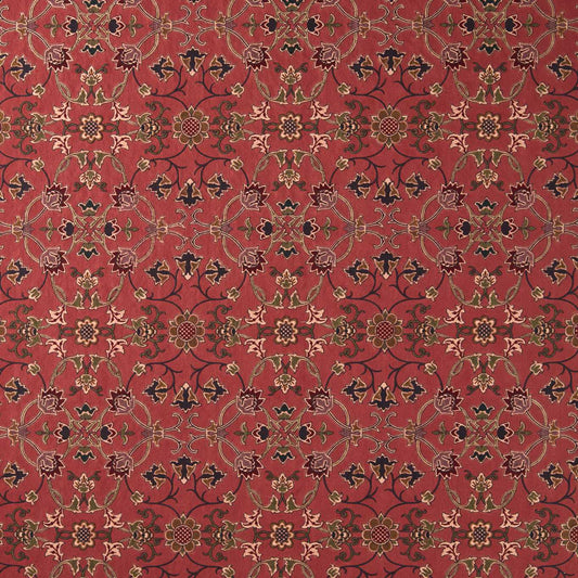 MORRIS & CO Persian Scroll Embroidery Fabric Classic Floral Plum   - MHTF237659