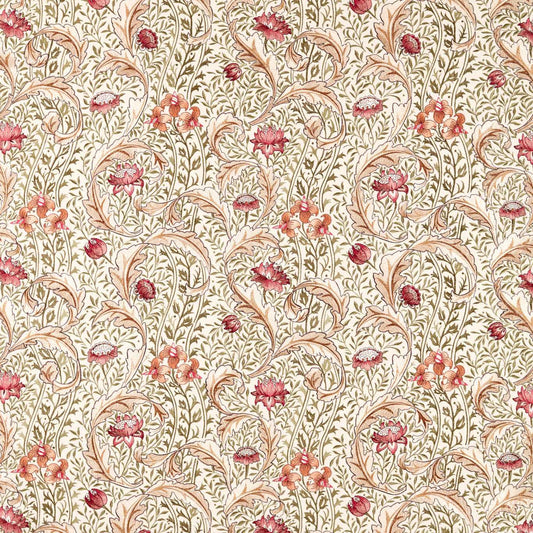 MORRIS & CO Wild Tulip & Vine Embroidery Fabric Classic Floral Rose , Bayleaf   - MHTF237664