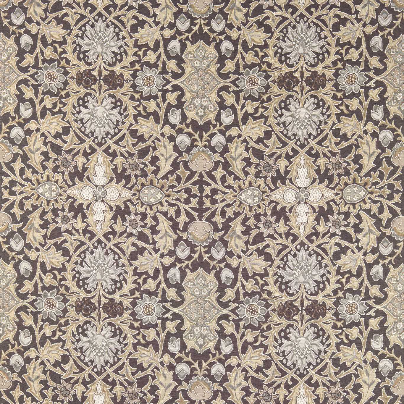 MORRIS & CO Wilton Weave Fabric Classic Floral Slate   - MHTF237708