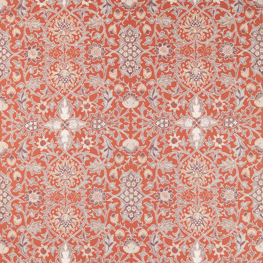 MORRIS & CO Wilton Weave Fabric Classic Floral Russet   - MHTF237709