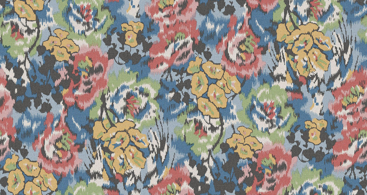 York Wallcoverings Missoni 4 Flower Pot Blue Wallpaper  Florals and Flowers Blues   - MI10300